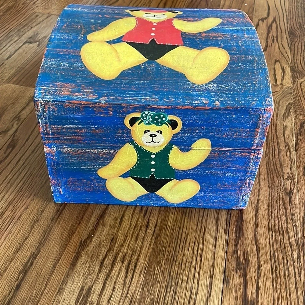 Set of blue bear bear nesting boxes (4 in total)
